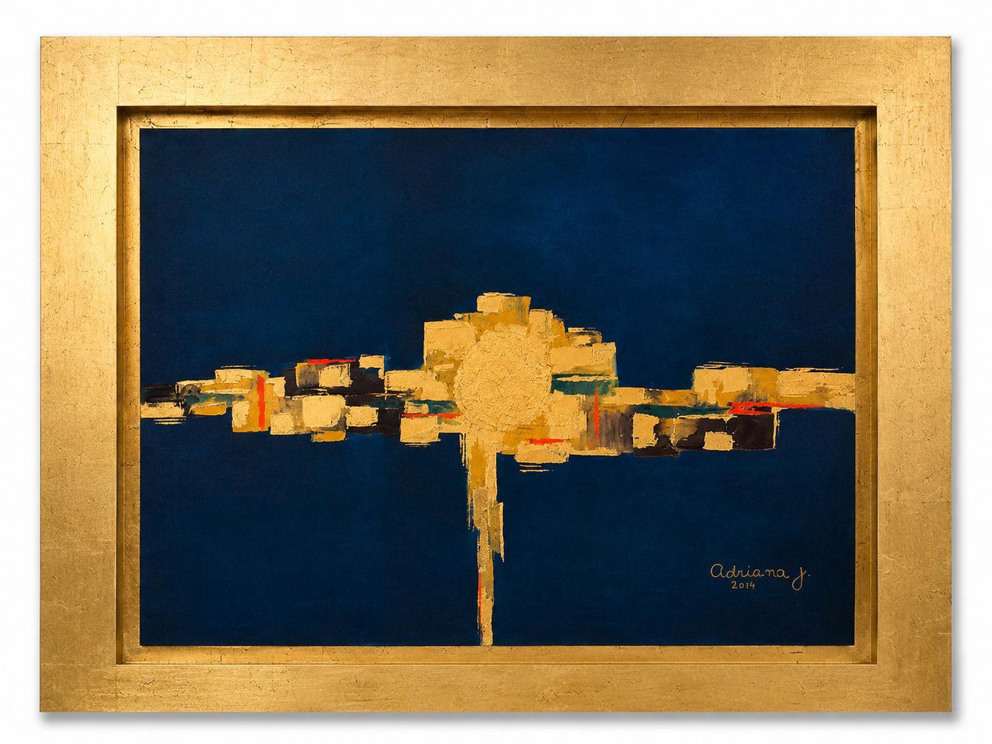 Geométrico oro / azul